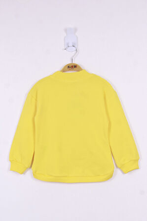Toontoy Kız Çocuk Kedi Baskılı Sweatshirt