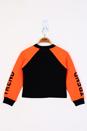 Toontoy Kız Çocuk Stunnig Collar Baskılı Sweatshirt