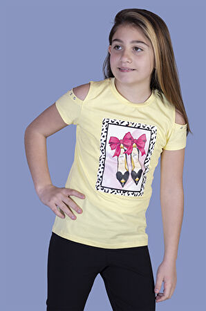 Toontoy Kız Çocuk Baskılı Tişört