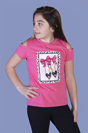 Toontoy Kız Çocuk Baskılı Tişört