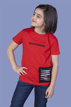 Toontoy Erkek Çocuk Baskılı Cebi Fermuar Kapatmalı Tişört