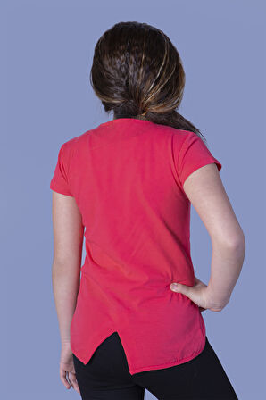 Toontoy Kız Çocuk Varak Baskılı Taş İşlemeli Tişört