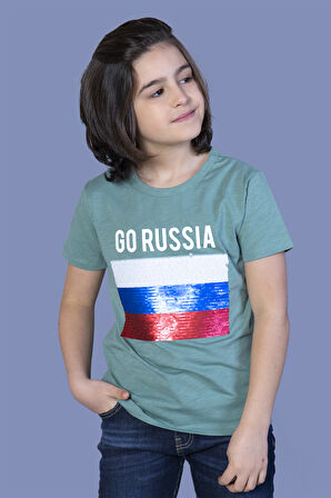 Toontoy Erkek Çocuk Go Russia Nakışlı Tişört