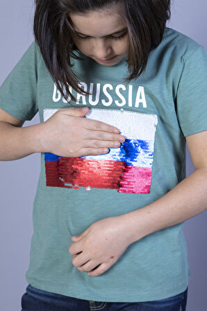 Toontoy Erkek Çocuk Go Russia Nakışlı Tişört