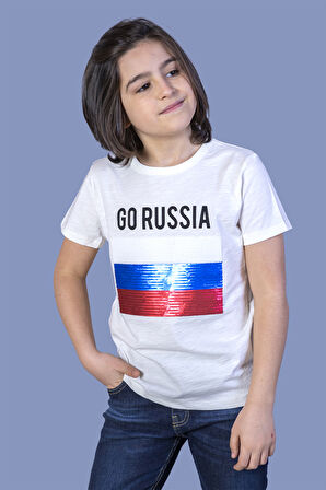 Toontoy Erkek Çocuk Go Russia Nakışlı Tişört