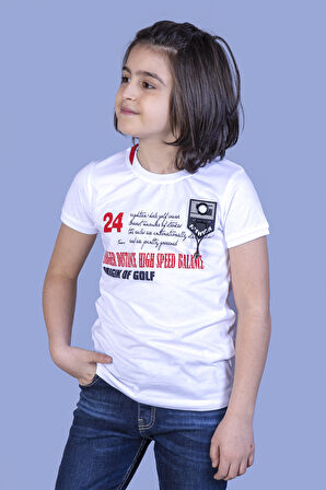 Erkek Çocuk Baskılı Arma Detaylı Tişört 