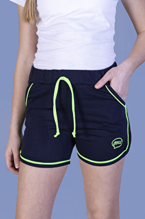 Toontoy Kız Çocuk Cool Nakışlı İki Yanı Cepli Şort