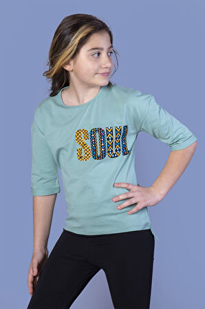 Toontoy Kız Çocuk Soul Baskılı Tişört