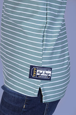 Toontoy Erkek Çocuk Nakışlı Kumaşı Çizgi Detaylı Tişört