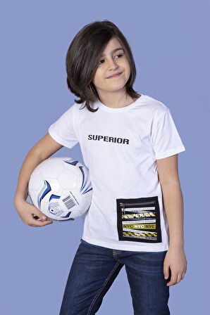 Toontoy Erkek Çocuk Baskılı Cebi Fermuar Kapatmalı Tişört