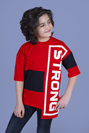 Toontoy Erkek Çocuk Garnili Strong Baskılı Tişört