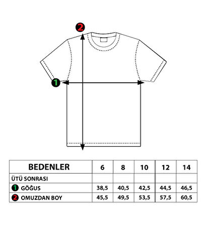 Toontoy Erkek Çocuk Neon Uyumlu Baskılı Garni Detaylı Tişört