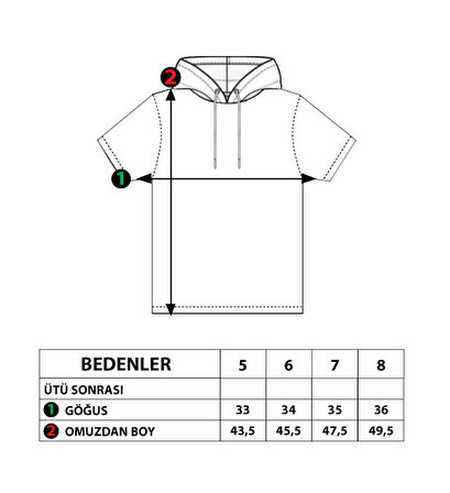 Toontoy Kız Çocuk KapüşonluTaş İşlemeli Baskılı Tişört