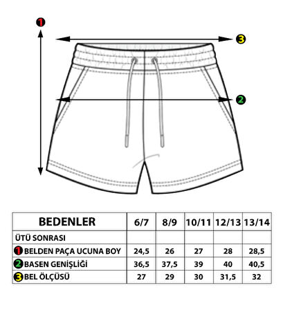 Toontoy Kız Çocuk Yazı Nakışlı Şort