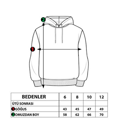 Toontoy Kız Çocuk Kedi Desenli Taş İşlemeli Kanguru Cepli Sweatshirt