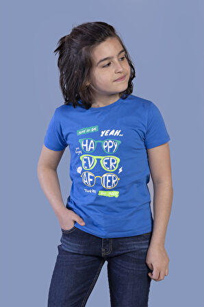 Toontoy Erkek Çocuk Gözlük Baskılı Tişört