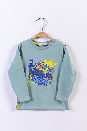 Toontoy Erkek Çocuk Kaykay Baskılı Tişört