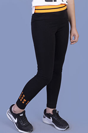 Toontoy Kız Çocuk Baskılı Taş İşlemeli Taytlı Takım