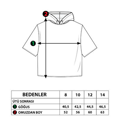 Toontoy Erkek Çocuk Kapüşonlu Garni Detaylı Baskılı Tişört