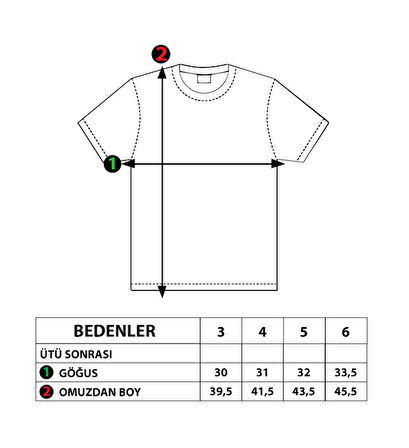 Toontoy Erkek Çocuk Kolları Garni Detaylı Yazı Baskılı Tişört