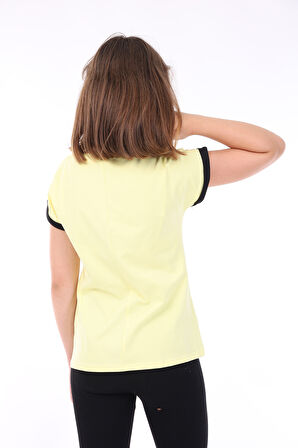 Toontoy Kız Çocuk Fiyonk Baskılı  Kolları Garni Detaylı Tişört