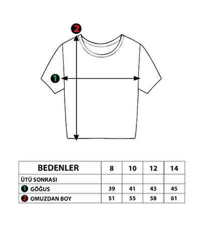 Toontoy Kız Çocuk Garni Detaylı Taş İşlemeli Baskılı Tişört