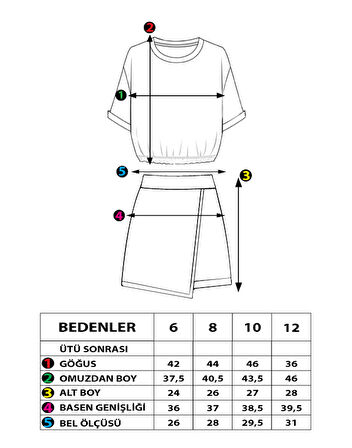 Toontoy Kız Çocuk Baskılı Şortlu Takım