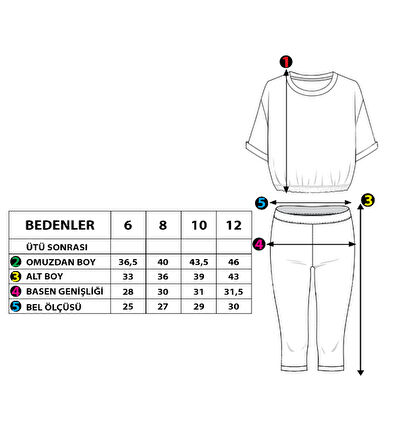 Toontoy Kız Çocuk Kapüşonlu Baskılı Biker Taytlı Takım