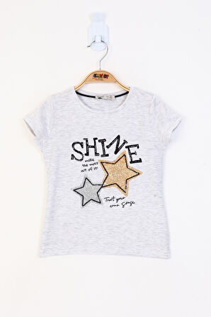 Toontoy Kız Çocuk Baskılı Tişört