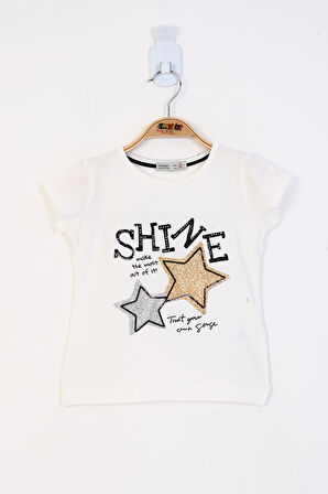 Toontoy Kız Çocuk Baskılı Tişört