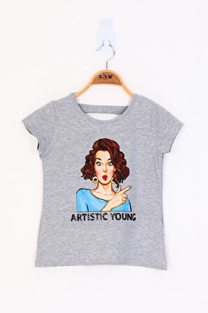 Toontoy Kız Çocuk Baskılı Tişört