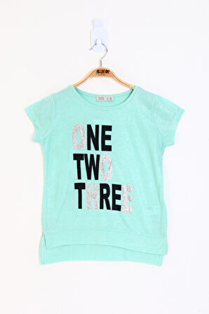 Toontoy Kız Çocuk Sim Detaylı Baskılı Tişört