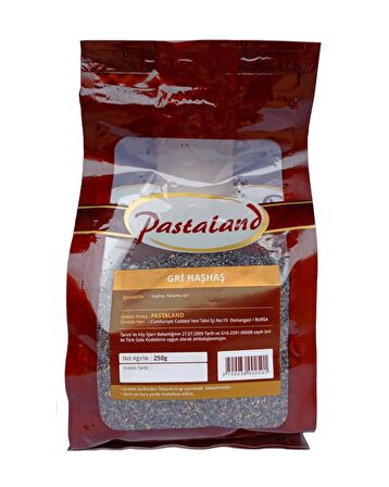 Pastaland Gri Haşhaş Tohumu 250 gr