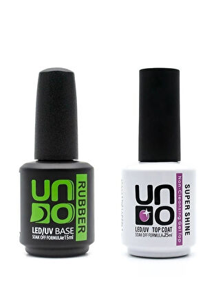 Fontenay Uno Top Coat Super Shine 15ml - Uno Rubber Base Coat 15m