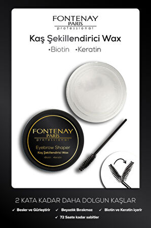 Fontenay Profesyonel Kaş Şekillendirici Wax + Saç Şekillendirici Toz Wax Turuncu 2'Li Set