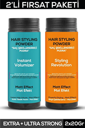 Fontenay Saç Şekillendirici Pudra Toz Wax Mat Effect Ve Ultra Strong + Geniş Aralıklı Wax Tarağı 3'lü Set