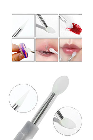 Fontenay Silikon Ruj Dudak Fırçası Pürüzsüz Dudak Boyama Aparatı & Tırnak Nail Art Ombre Silikonu