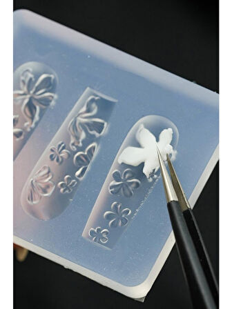 Fontenay Nail Art Desen Kalıbı, Charm Tırnak Süsleme 3D Silikon Kalıp