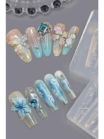 Fontenay Nail Art Desen Kalıbı, Charm Tırnak Süsleme 3D Silikon Kalıp