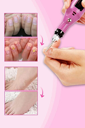 Fontenay Elektrikli Tırnak Törpü Seti Manikür Pedikür Protez Tırnak Ayak Nasır Mantar Freze Makinesi
