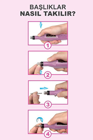 Fontenay Elektrikli Tırnak Törpü Seti Manikür Pedikür Protez Tırnak Ayak Nasır Mantar Freze Makinesi