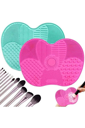 Fontenay Pratik Kadın Kolay Makyaj Fırçası Süngeri Temizleme Temizleyici Silikon Matı Aparatı 1 Adet