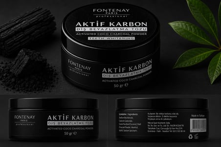 Profesyonel Aktif Karbon Diş Beyazlatıcı Toz 50 gr Doğal Diş Temizleme