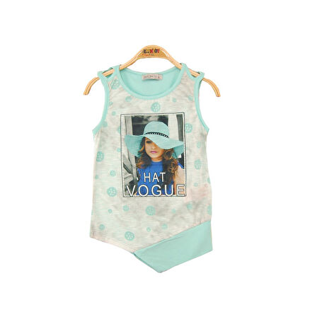 Toontoy Kız Çocuk Atlet Hat Vogue Baskılı