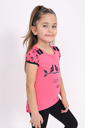 Toontoy Kız Çocuk Nakış Detaylı Tişört