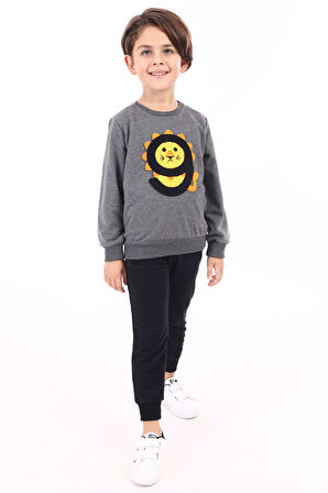 Toontoy Erkek Çocuk Eşofman Takım 9 Aslan Nakışlı
