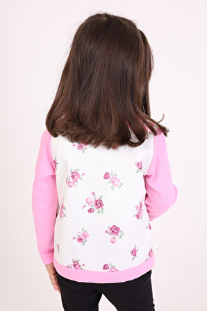 Toontoy Kız Bebek Hırka Çiçek Baskılı