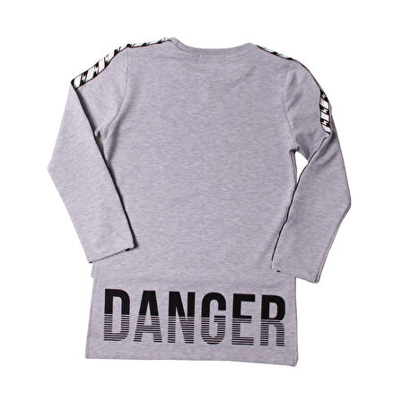 Toontoy Kız Çocuk Criminal Baskılı İki Kolu Şeritli Tişört