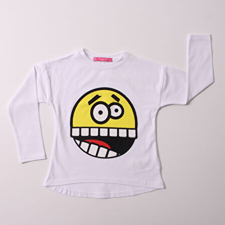 Toontoy Kız Çocuk Sweatshirt Smile Baskılı