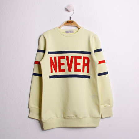 Toontoy Kız Çocuk Sweatshirt Never Baskı